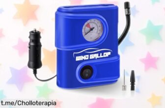 Compresor de aire portátil para coche con inflado rápido y medidor, ¡ofertón a precio ridículo! Aprovecha antes que se agoten, la utilidad se va volando.