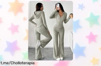 Conjunto de mujer con top de capucha y pantalón ancho a precio de risa: vístete fácil, elegante y sin complicaciones antes que se agote esta oportunidad única.