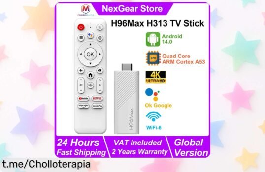 Convierte tu tele vieja en una Smart TV 4K con Android y WiFi 6 a precio de risa, disfruta Netflix sin complicaciones cuando más lo necesitas.