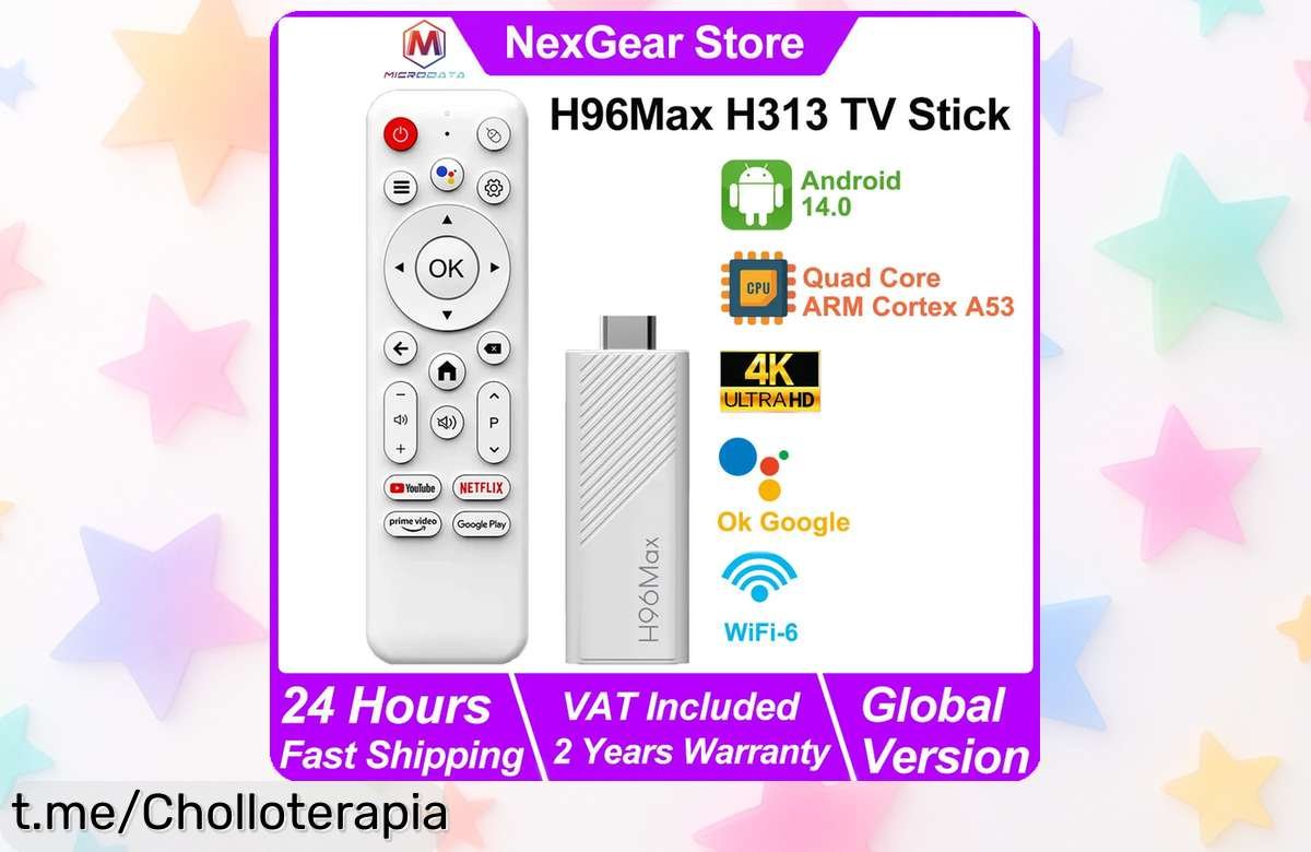 Convierte tu tele vieja en una Smart TV 4K con Android y WiFi 6 a precio de risa, disfruta Netflix sin complicaciones cuando más lo necesitas.