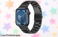 Correa de acero inoxidable para Apple Watch Series 9 y 8 a un precio de escándalo que vuela rápido ¡No te quedes sin la tuya, siente el estilo en cada momento!