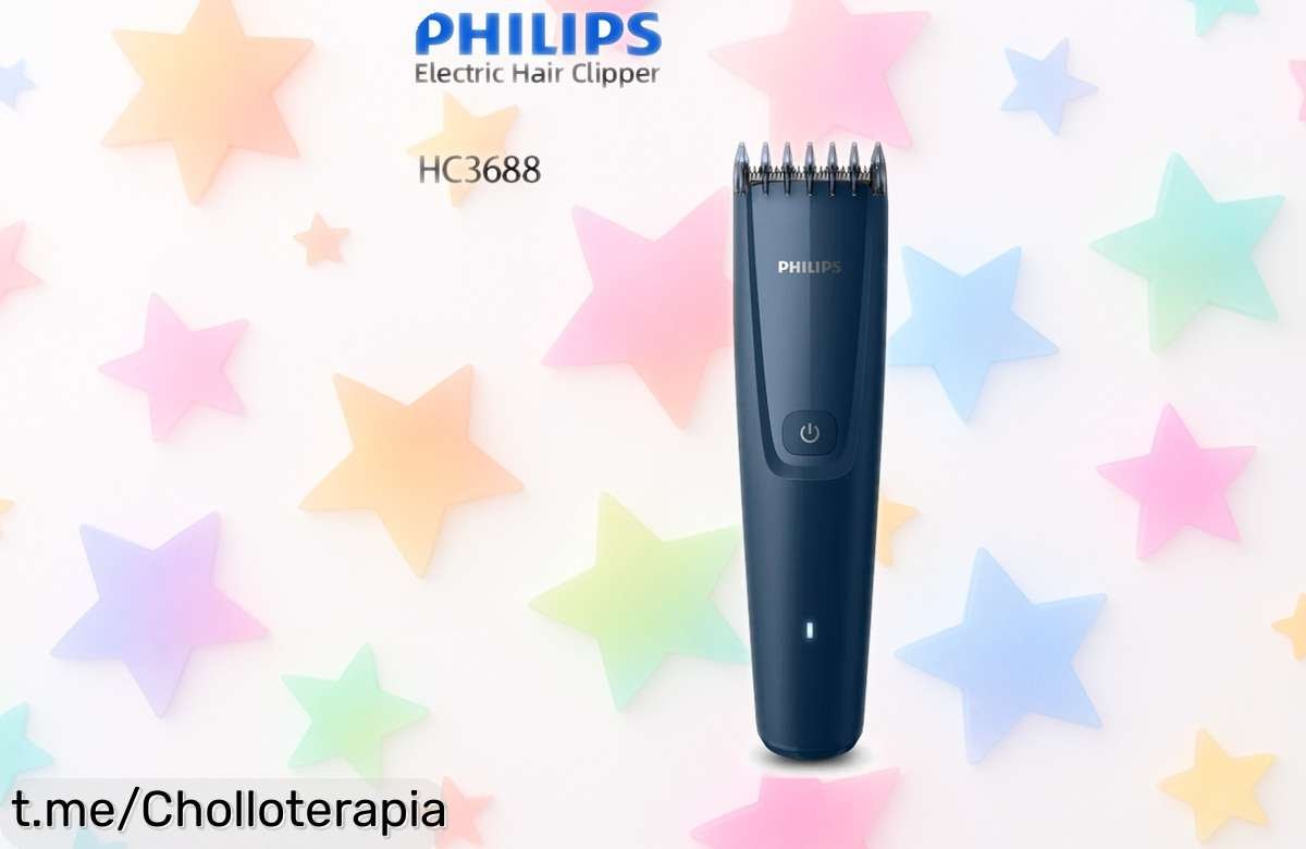 Cortadora de pelo Philips HC3688: ¡rebaja brutal para que cortes como un pro en casa y luzcas siempre genial sin líos! Aprovecha ahora esta oferta irrepetible.
