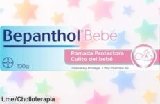 Crema Bepanthol para bebés que protege y regenera su piel sensible, ¡oferta loca que no podrás dejar escapar! Cuida a tu pequeño con un producto de confianza antes de que se agote.