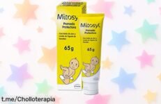 Crema de pañal Mitosyl que cuida la piel de tu bebé y calma irritaciones, ¡ofertón que se va volando! No lo dejes escapar, dale a tu pequeño el mejor cuidado ahora mismo.
