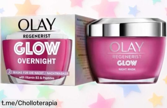 Crema facial de noche Olay Glow Regenerist: ¡Regenera tu piel y luce radiante! Aprovecha su precio rebajado antes de que se agote. Tu cara merece este cuidado urgente.