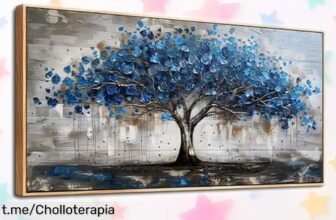 Cuadro decorativo grande con marco de madera que transforma tu salón o dormitorio en un lugar acogedor, ¡con precio loco y chollo que no puedes dejar escapar!