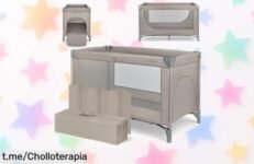 Cuna de viaje plegable KikkaBoo SO Gifted 2026: oferta increíble, ligera y práctica para tus peques hasta 15 kg. ¡Aprovecha este chollazo con bolsa incluida antes de que se acabe!