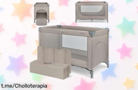 Cuna de viaje plegable KikkaBoo SO Gifted 2026: oferta increíble, ligera y práctica para tus peques hasta 15 kg. ¡Aprovecha este chollazo con bolsa incluida antes de que se acabe!