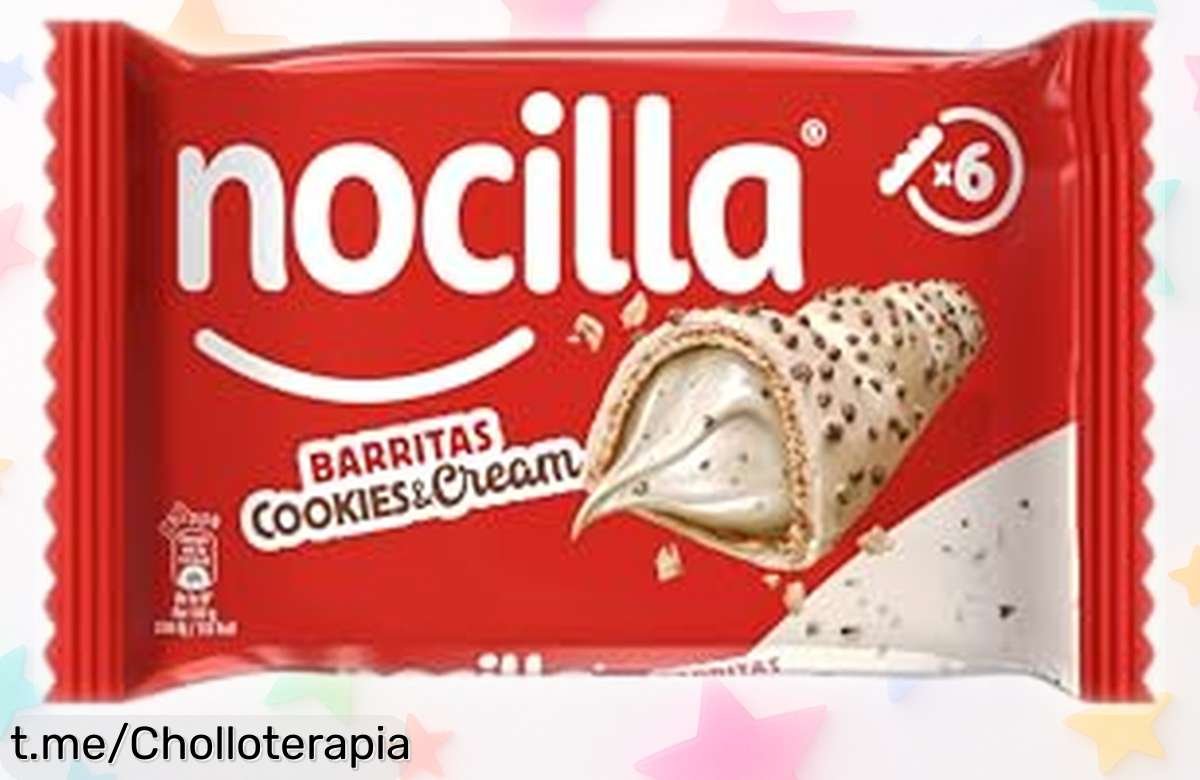 Deliciosas barritas crujientes Nocilla con avellanas y galleta cacao, ¡precio tirado para que las devores de a 6! No te quedes con las ganas, volarán en un abrir y cerrar de ojos.