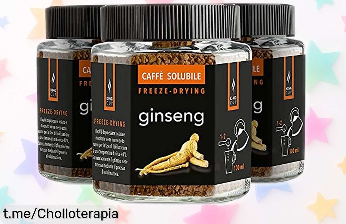 Delicioso pack de 3 tarros de café soluble King Cup con ginseng para comenzar el día lleno de energía, ahora a un precio increíblemente bajo que no te querrás perder.