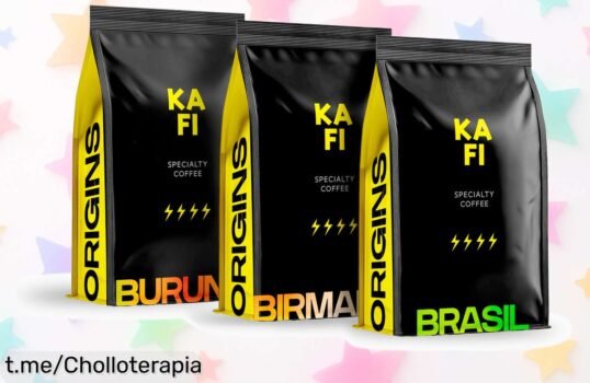 Delicioso pack de café en grano 100% Arábica Kafi, mezcla especial Burundi, Birmania y Brasil ¡a un precio de ganga! Saborea la frescura antes que se agote.
