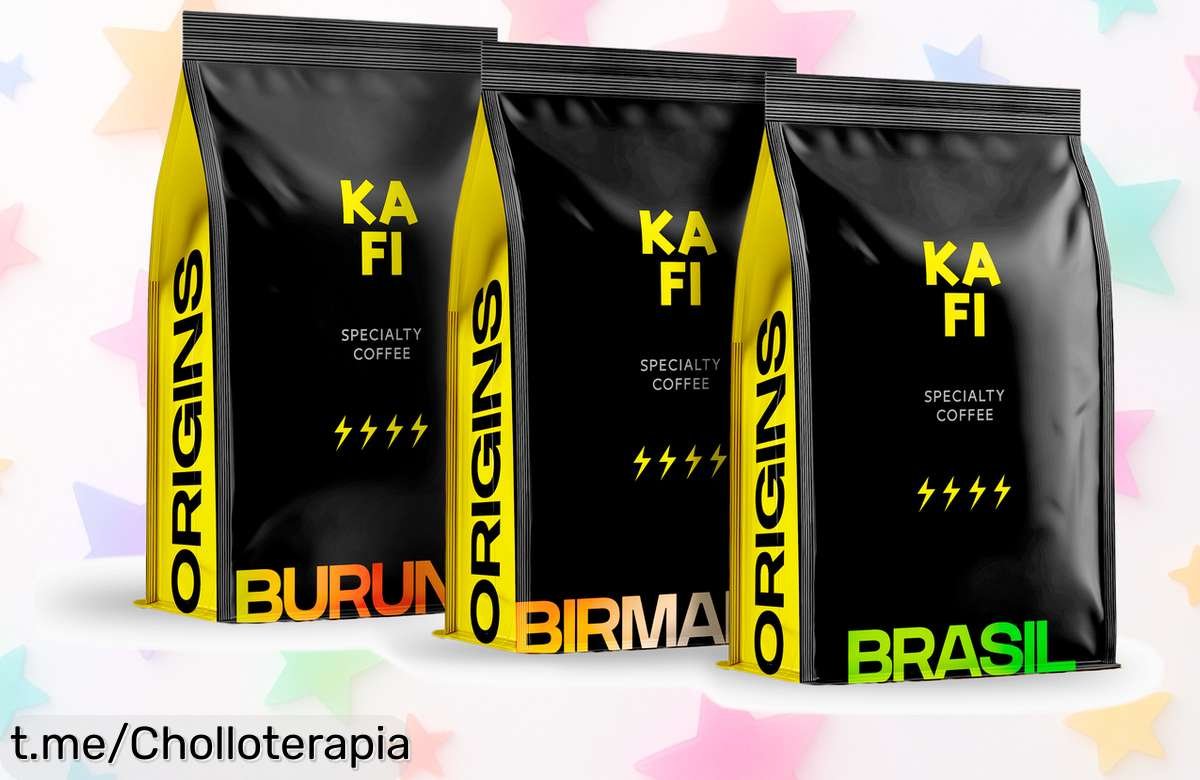 Delicioso pack de café en grano 100% Arábica Kafi, mezcla especial Burundi, Birmania y Brasil ¡a un precio de ganga! Saborea la frescura antes que se agote.