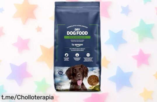 Delicioso pienso completo para perros con cordero y arroz de Amazon, ¡ideal para cuidarle la piel y huesos! Actúa ahora antes que se agote esta oferta a precio loco.