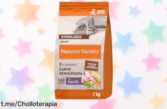 Delicioso pienso para gatos esterilizados Nature's Variety con pavo, ¡ahora a un precio increíble! No te lo pierdas y dale a tu peludo la salud que merece antes de que se agote.