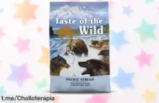 Delicioso y nutritivo pienso para perros Taste Of The Wild Pacific Stream con salmón ahumado. Aprovecha este precio loco que tu peludo no puede dejar escapar. ¡Hazlo feliz hoy mismo!