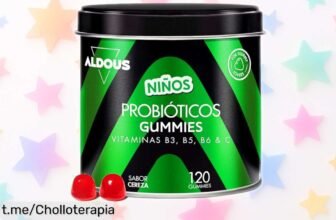 Deliciosos probióticos para niños en gummy de cereza: refuerza sus defensas y mejora su digestión, ¡no te lo pierdas, vuela a este precio!