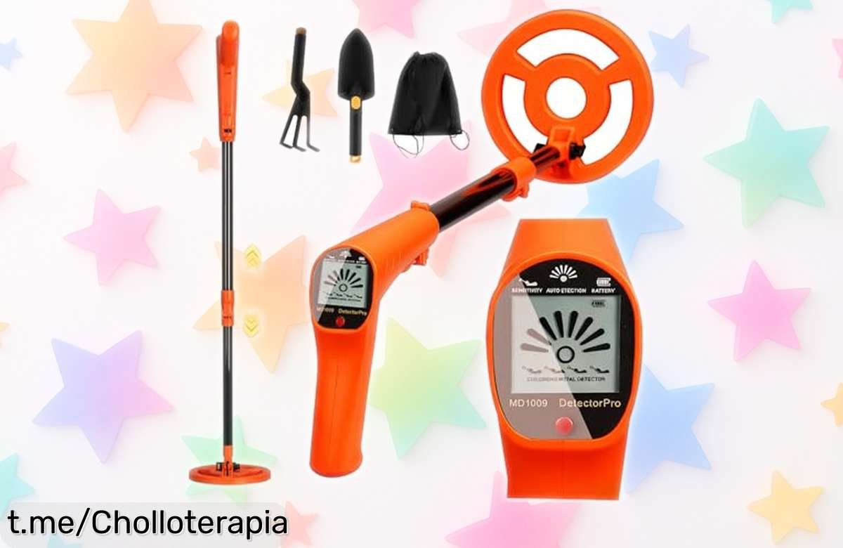 Descubre el emocionante detector de metales con mango ajustable, ¡rebajado a un precio que vuela! Haz que la aventura de tus peques comience ya.