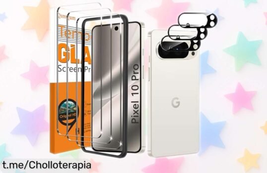 Descubre el pack de 3 protectores de pantalla y lentes para la cámara del Google Pixel 10 Pro, un ofertón que le da a tu móvil el cuidado que se merece. ¡No te lo pierdas!