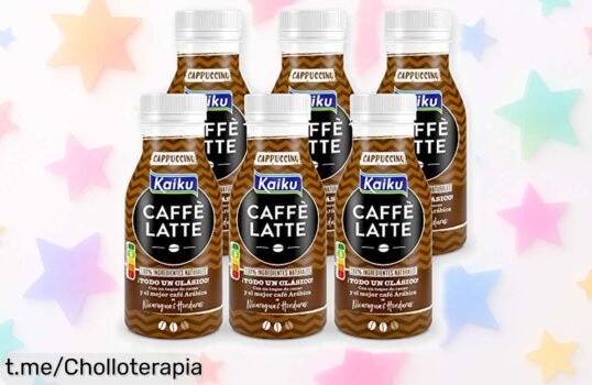 Descubre el pack de 6 deliciosos cafés fríos KAIKU Caffè Latte con cacao a un precio loco, ¡un sabor cremoso que no querrás perderte en cada sorbo!