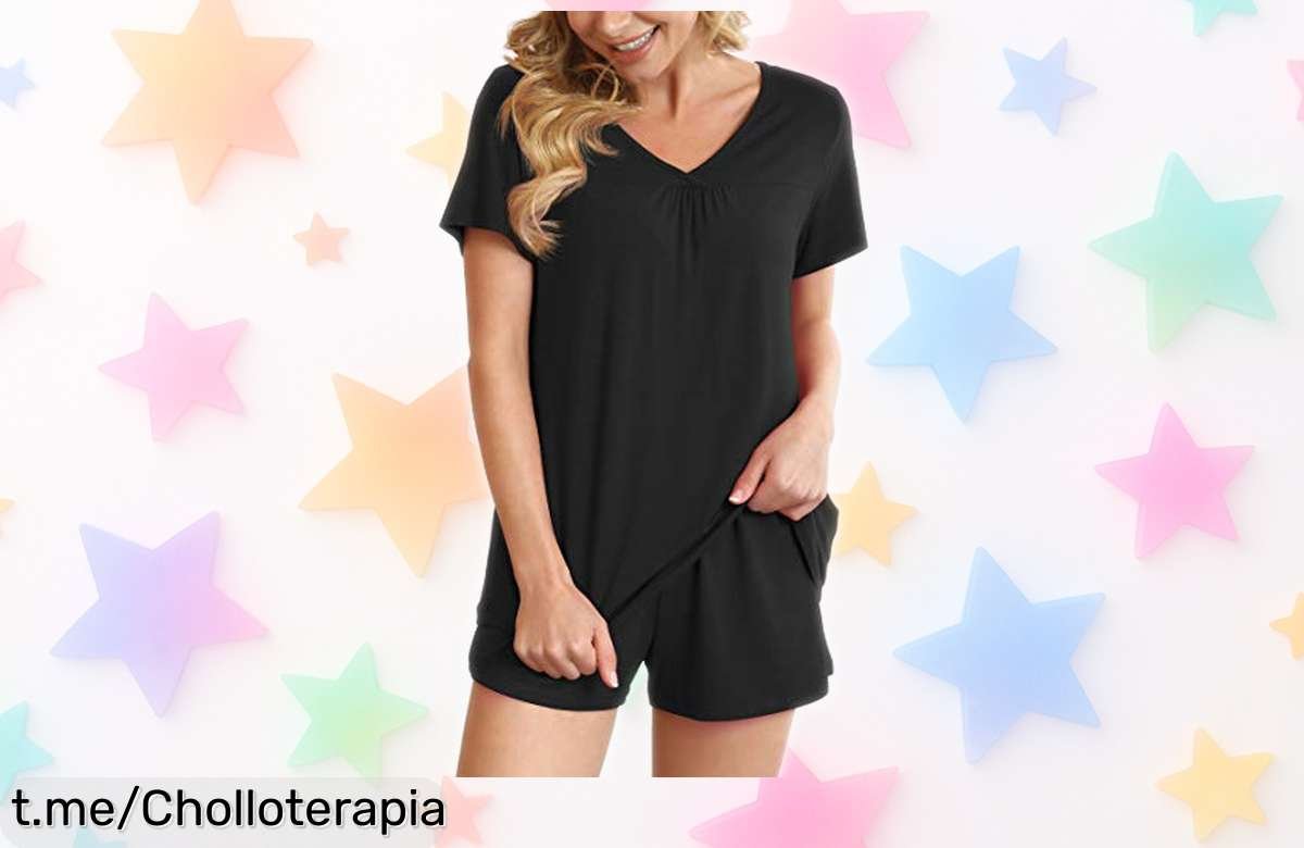 Descubre el pijama corto de verano Ninee, 2 piezas con bolsillos y tejido suave a un precio loco; ¡no te lo pierdas y disfruta del relax que mereces!