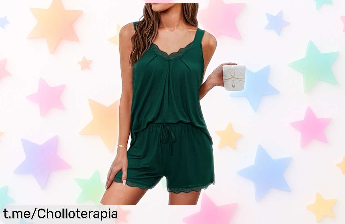 Descubre el pijama de mujer Uniexcosm en dos piezas, diseño molón que combina comodidad y estilo: ¡Ofertón que no te puedes dejar escapar ya!