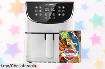 Descubre la freidora de aire grande 5,7L Cosori y disfruta de comidas sanas en minutos; ¡ofertón que vuela, no te lo pierdas!