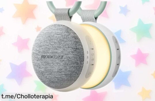Descubre la increíble máquina de ruido blanco Momcozy con 20 sonidos relajantes, luz nocturna y temporizador; ¡súper oferta que se va volando, no te quedes sin ella!