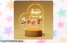 Descubre la lámpara nocturna en forma de corazón de DPDP, regalo único para papá ¡Aplica el cupón y llévatela a un precio que vuela, sorpréndelo sin gastarte una fortuna!