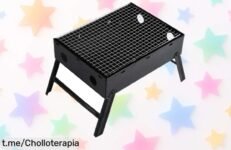 Descubre la mini barbacoa de carbón plegable TLovendo, ahora a un precio de escándalo que se va volando; ¡no te quedes sin disfrutar tus asados en cualquier momento!