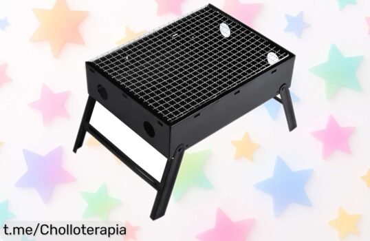 Descubre la mini barbacoa de carbón plegable TLovendo, ahora a un precio de escándalo que se va volando; ¡no te quedes sin disfrutar tus asados en cualquier momento!