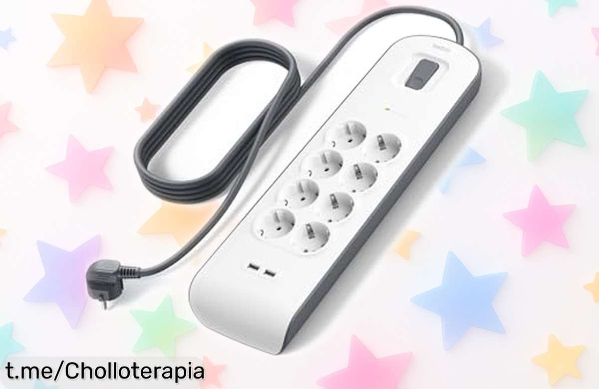 Descubre la regleta Belkin con 8 enchufes y 2 USB, protegiendo tus gadgets a un precio loco. Aprovecha este ofertón antes de que se agote y cuida lo que valoras.