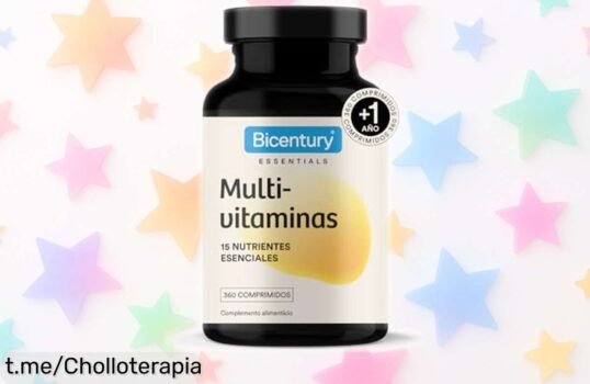 Descubre las multivitaminas Bicentury: ¡360 comprimidos para un año lleno de energía y defensas fuertes! No te pierdas este chollo que cuida tu salud día a día.