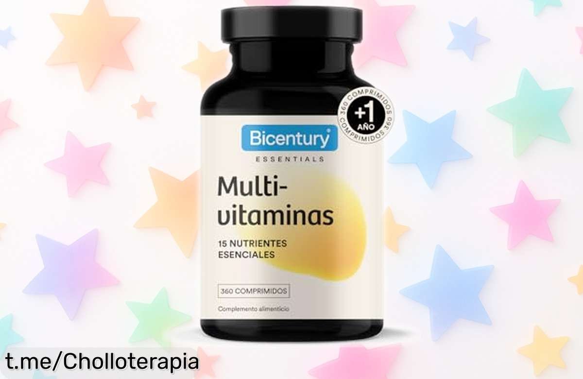 Descubre las multivitaminas Bicentury: ¡360 comprimidos para un año lleno de energía y defensas fuertes! No te pierdas este chollo que cuida tu salud día a día.