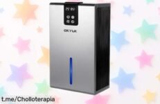 Deshumidificador eléctrico con luz LED de 7 colores para casa, ¡ahora a un precio tirado! Disfruta de aire fresco y seco en tu hogar, no te lo pierdas o habrá que hacer malabares.