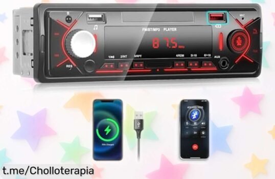 Deslumbrante radio para el coche OiLiehu con Bluetooth y USB a un precio de locura, ¡la música y las llamadas nunca fueron tan fácil! Corre antes que se agoten.