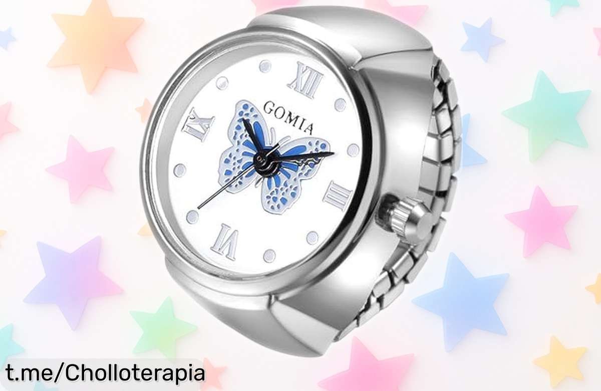 Deslumbrante reloj de anillo elástico para mujer con mariposas y correa metálica, precio de ganga que no se repetirá: asegúrate de tenerlo antes de que vuela.
