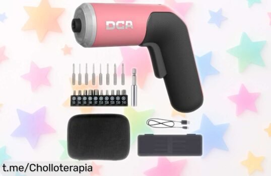 Destornillador eléctrico compacto con luz LED y 18 puntas a precio de ganga, ¡arregla todo en casa sin complicaciones! Hazte con el tuyo antes que se acabe esta oferta increíble.