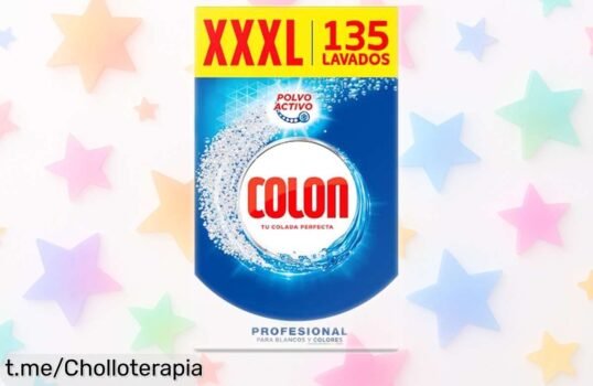Detergente en polvo Colon de 135 dosis para ropa brillante y manchas fuera, tiradísimo de precio: ¡es un chollazo que vuela! No te quedes sin el tuyo.