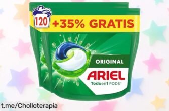 Detergente líquido Ariel Todo En 1 en cápsulas: el ofertón que quita manchas y olores a la primera. ¡Haz tu compra ahora y asegura limpiezas sin complicaciones!