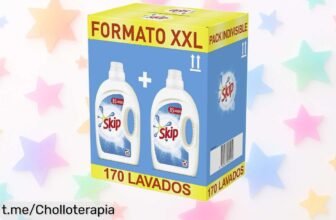 Detergente líquido Skip en pack de 2 unidades, ¡limpieza profunda y para 170 lavados a un precio de escándalo! No te lo pierdas, deja tu ropa como nueva sin complicaciones.