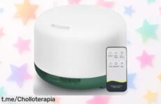 Difusor de aromas ultrasónico Hianjoo de 450ml con mando a distancia, el ofertón que tu hogar necesita para convertirlo en un oasis relajante y sin ruidos. ¡Consíguelo ya!