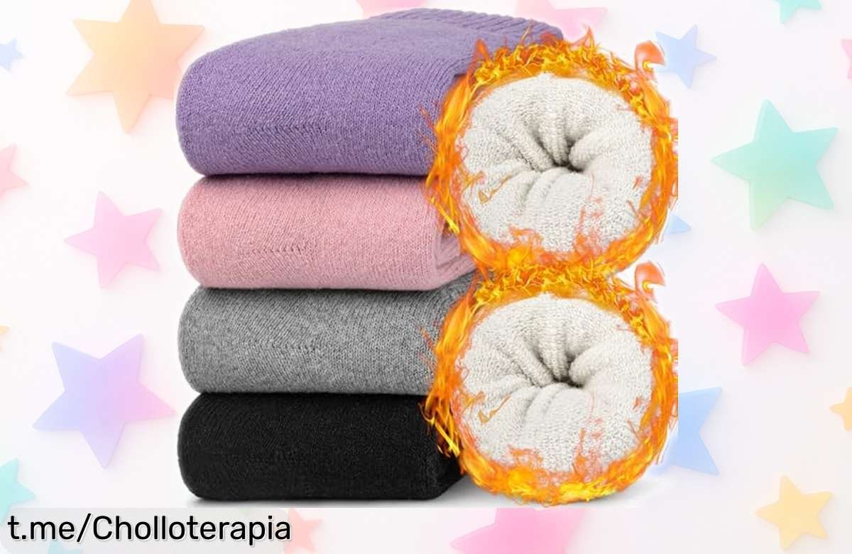 Disfruta del frío con un pack de 5 pares de calcetines térmicos de lana, un ofertón que no puedes dejar escapar para mantener tus pies siempre calentitos y felices.