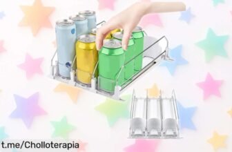 Dispensador automático KYYGKY para 12 latas: un ofertón que ahorra espacio y luce increíble en tu nevera. ¡No te quedes sin el tuyo, volarán rápido!