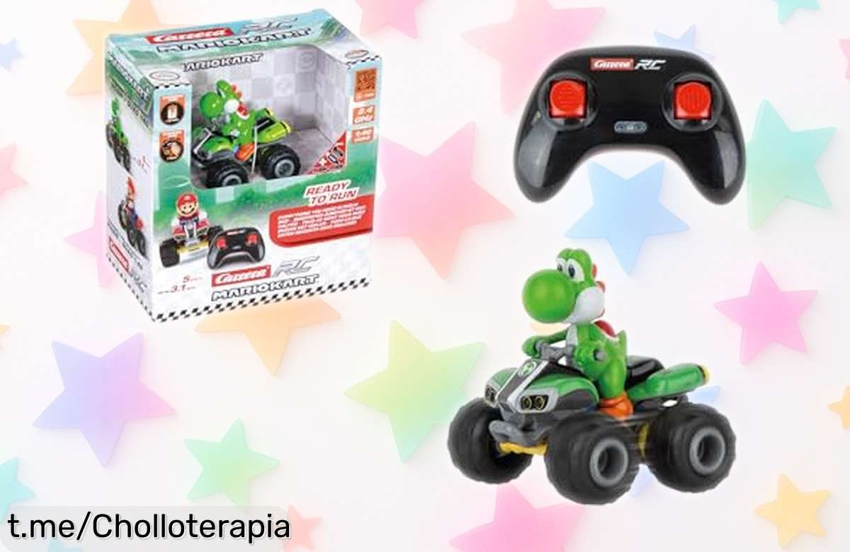 Divertido coche teledirigido Mario Kart de 2,4 GHz con Yoshi: un chollo para regalar risas y emoción sin límites, ¡no dejes pasar esta oferta única!