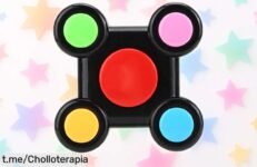 Divertido juguete de memoria para peques con música y luces, ¡aprovecha este precio loco antes de que se agoten! Entrenan su cerebrito mientras juegan.