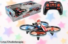 Diviértete como un campeón con el mini helicóptero RC Carrera Mario Kart a radio control, ¡aprovecha este chollo antes de que se agote!
