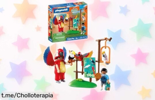Diviértete en el zoo con el disfraz de loro y 3 aves tropicales PLAYMOBIL, un super chollo que vuela rápido, ¡no te lo pierdas!