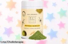 Energía natural con el té Matcha verde en polvo y vainilla de Matcha & CO, ¡descuento brutal que volará! No te quedes sin probarlo y siente la diferencia hoy mismo.
