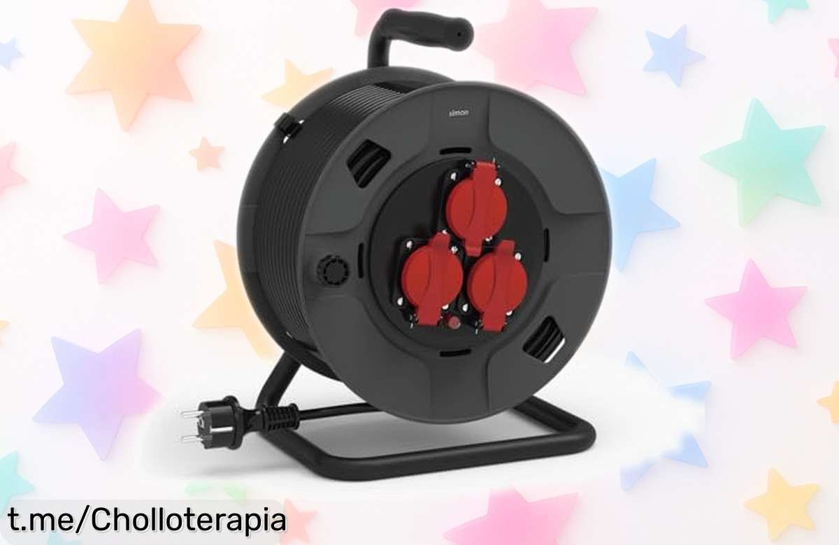 Enrollacables con 3 tomas y 40 metros de protección contra picos de luz, ¡un ofertón que se va volando! No dejes escapar este chollazo para tu hogar.