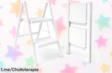 Escalera plegable de 2 peldaños UZIRO, el ofertón que transforma tus alturas con estabilidad y estilo. ¡No te quedes sin ella!